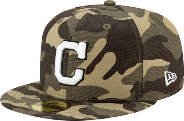 New Era Men's Cleveland Indians Camo Armed Forces 59Fifty Fitted Hat