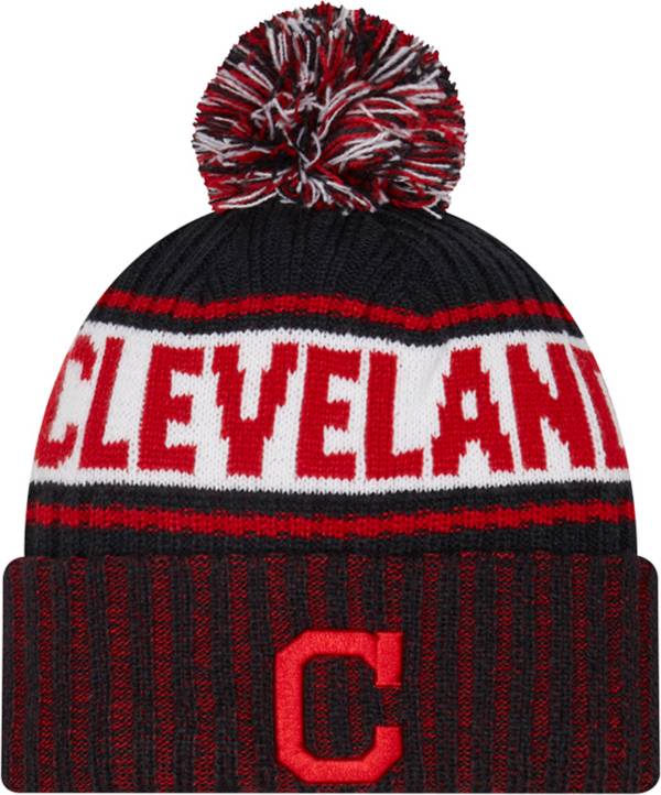 New Era Men's Cleveland Indians Navy Marl Knit Beanie