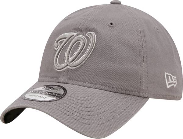 New Era Men's Washington Nationals Grey Core Classic 9Twenty Adjustable Hat