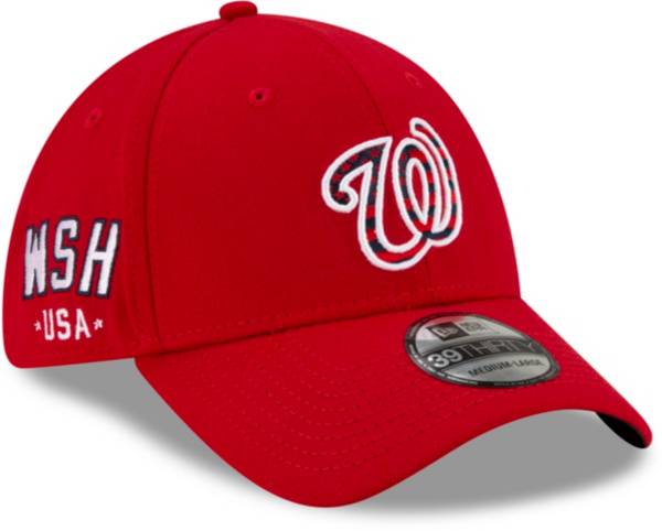 New Era Men's Washington Nationals Red 4th of July 39Thirty Fitted Hat