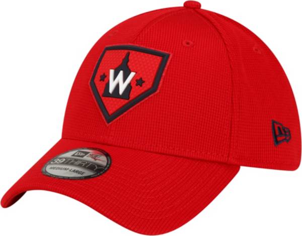 New Era Men's Washington Nationals Red Distinct 39Thirty Stretch Fit Hat