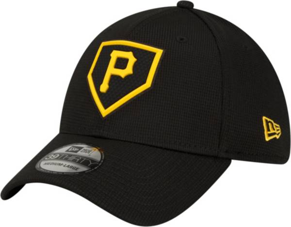 New Era Men's Pittsburgh Pirates Black Distinct 39Thirty Stretch Fit Hat