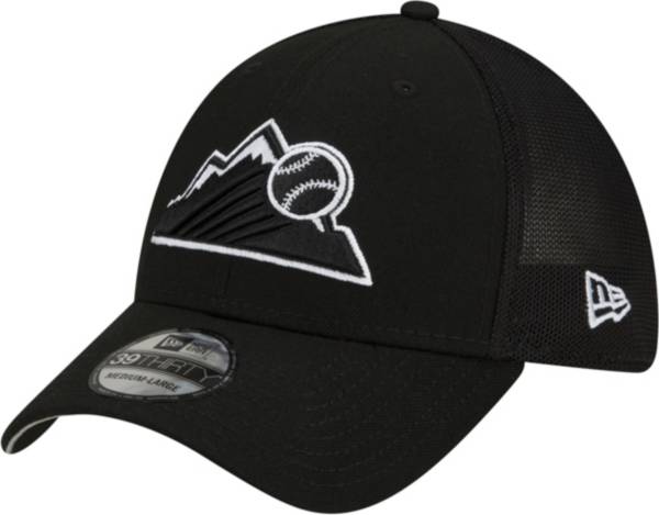 New Era Men's Colorado Rockies Black 39Thirty Stretch Fit Hat