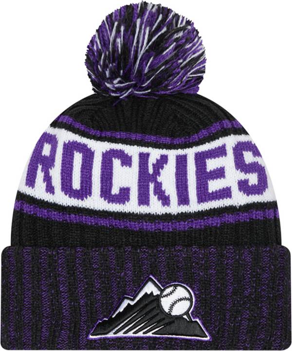 New Era Men's Colorado Rockies Black Marl Knit Beanie