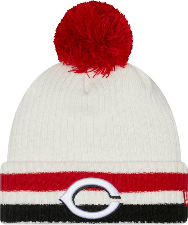 New Era Men's Cincinnati Reds White Knit Retro Beanie