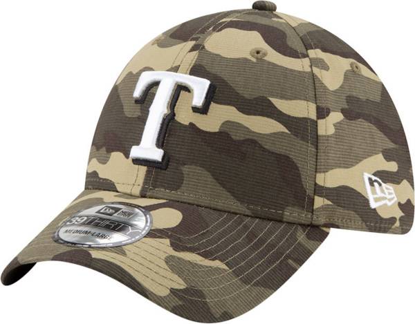 New Era Men's Texas Rangers Camo Armed Forces 39Thirty Fitted Hat