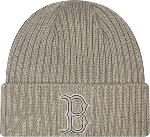 New Era Men's Boston Red Sox Grey Core Classic Knit Hat