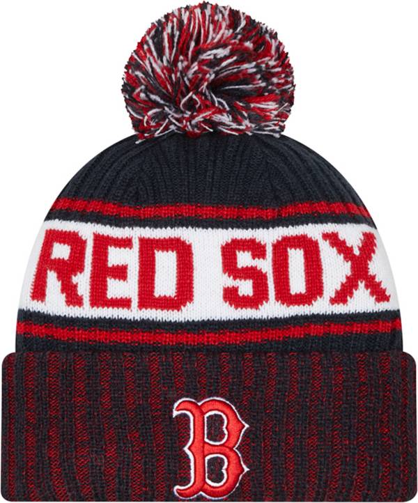 New Era Men's Boston Red Sox Navy Marl Knit Beanie