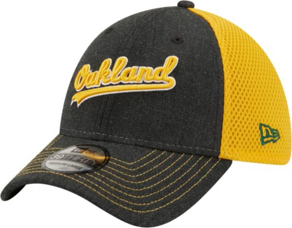 New Era Men's Oakland Athletics Green 39Thirty Heathered Stretch Fit Hat