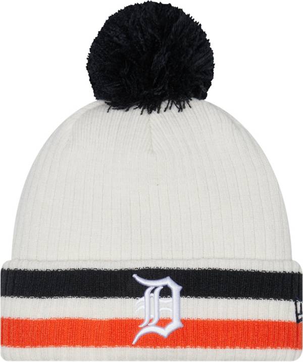 New Era Men's Detroit Tigers White Knit Retro Beanie