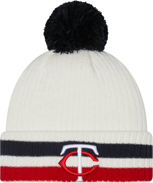 New Era Men's Minnesota Twins White Knit Retro Beanie