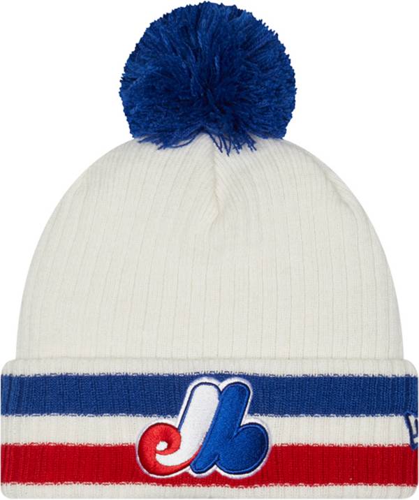 New Era Men's Montreal Expos White Knit Retro Beanie