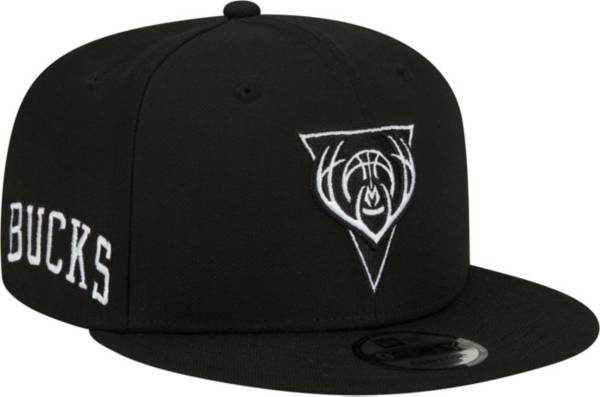 New Era Men's 2021-22 City Edition Milwaukee Bucks Black 9Fifty Adjustable Hat