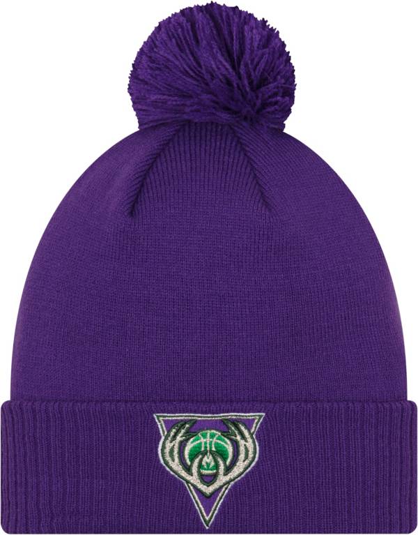 New Era Men's 2021-22 City Edition Milwaukee Bucks Purple Knit Hat