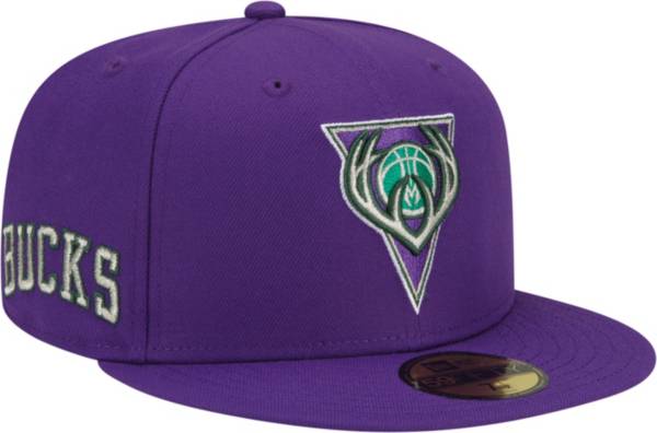 New Era Men's 2021-22 City Edition Milwaukee Bucks Purple 59Fifty Fitted Hat