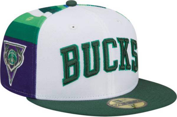 New Era Men's 2021-22 City Edition Milwaukee Bucks Green 59Fifty Fitted Hat