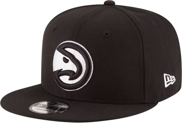 New Era Men's Atlanta Hawks Black 9Fifty Adjustable Hat