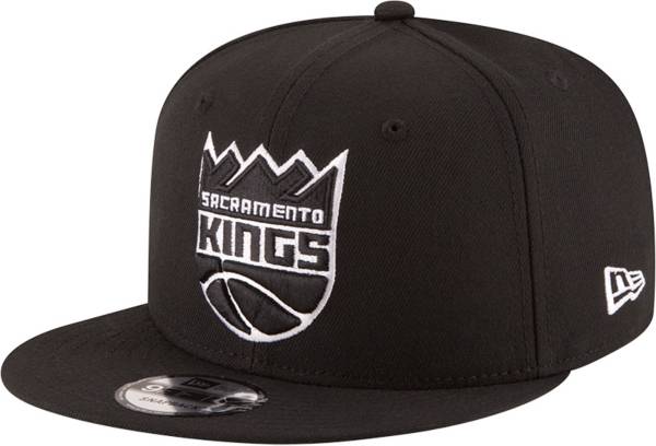 New Era Men's Sacramento Kings Black 9Fifty Adjustable Snapback Hat
