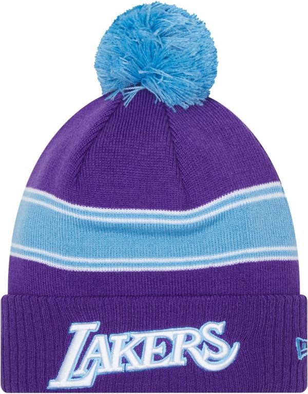 New Era Men's 2021-22 City Edition Los Angeles Lakers Purple Knit Hat