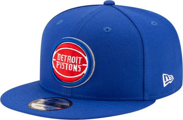 New Era Men's Detroit Pistons Blue 9Fifty Adjustable Hat