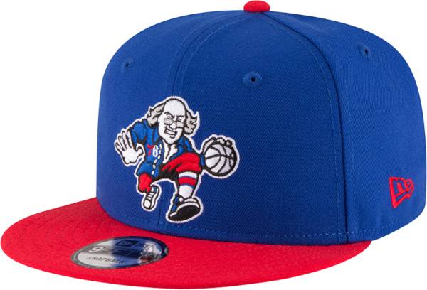 New Era Men's Philadelphia 76ers Blue 9Fifty Adjustable Hat