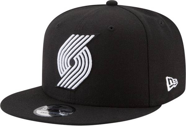 New Era Men's Portland Trail Blazers Black 9Fifty Adjustable Hat