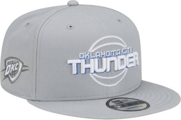 New Era Men's 2021-22 City Edition Oklahoma City Thunder Grey 9Fifty Adjustable Hat