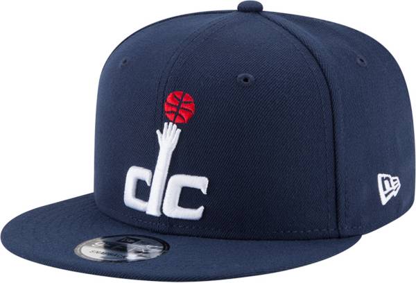 New Era Men's Washington Wizards Blue 9Fifty Adjustable Snapback Logo Hat