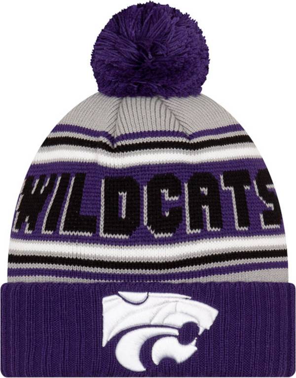 New Era Men's Kansas State Wildcats Purple Cheer Knit Pom Beanie