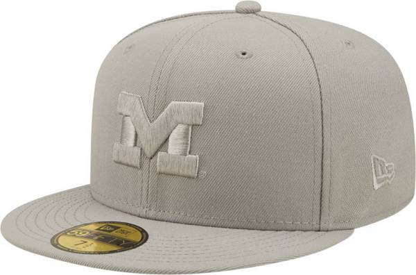 New Era Men's Michigan Wolverines Grey Tonal 59Fifty Fitted Hat