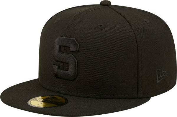 New Era Men's Michigan State Spartans Black Tonal 59Fifty Fitted Hat