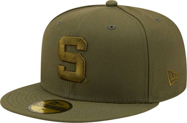 New Era Men's Michigan State Spartans Green Tonal 59Fifty Fitted Hat