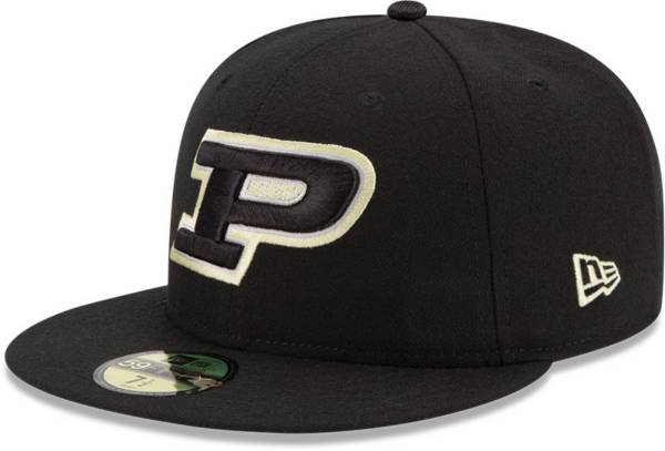 New Era Men's Purdue Boilermakers Black 59Fifty Fitted Hat