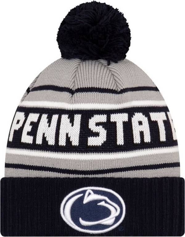 New Era Men's Penn State Nittany Lions Blue Cheer Knit Pom Beanie