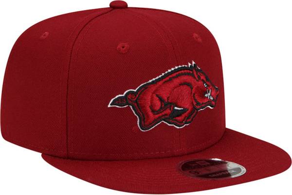 New Era Men's Arkansas Razorbacks Cardinal 9Fifty Adjustable Snapback Hat