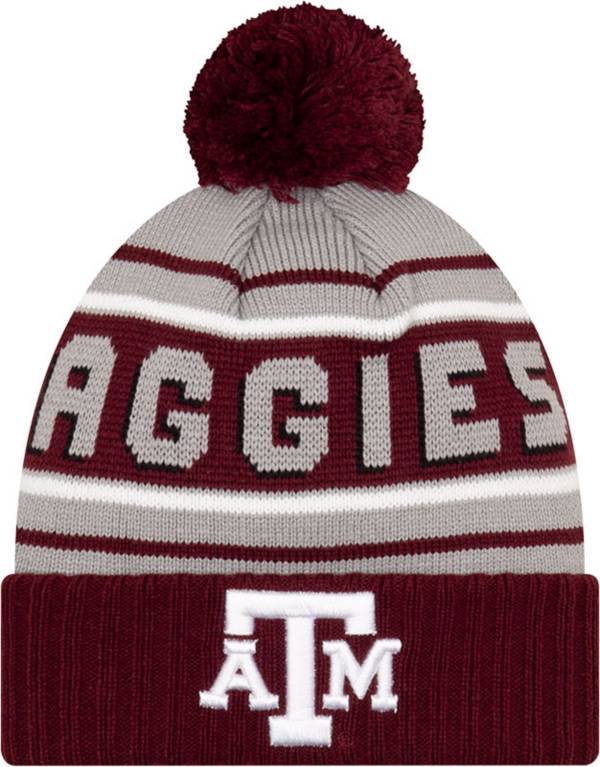 New Era Men's Texas A&M Aggies Maroon Cheer Knit Pom Beanie