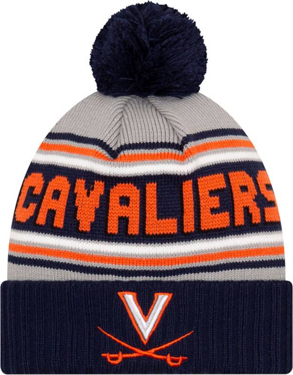 New Era Men's Virginia Cavaliers Blue Cheer Knit Pom Beanie