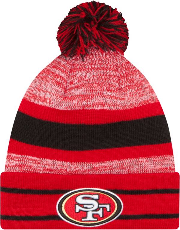 New Era Men's San Francisco 49ers Cuffed Pom Red Knit