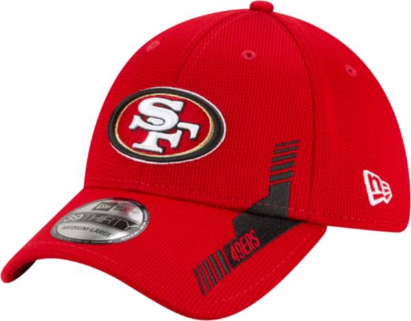 New Era Men's San Francisco 49ers Red Sideline 2021 Home 39Thirty Stretch Fit Hat