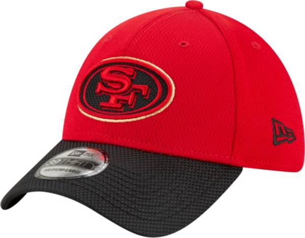 New Era Men's San Francisco 49ers Sideline 2021 Road 39Thirty Red Stretch Fit Hat