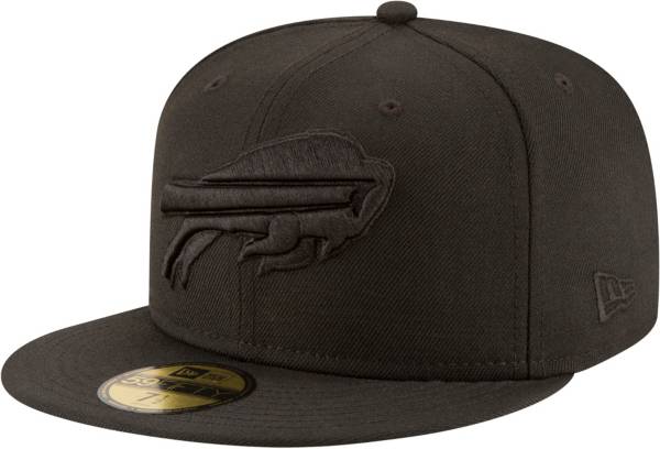 New Era Men's Buffalo Bills Black On Black 59Fifty Fitted Hat