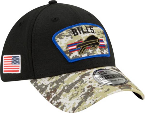 New Era Men's Buffalo Bills Salute to Service 39Thirty Black Stretch Fit Hat