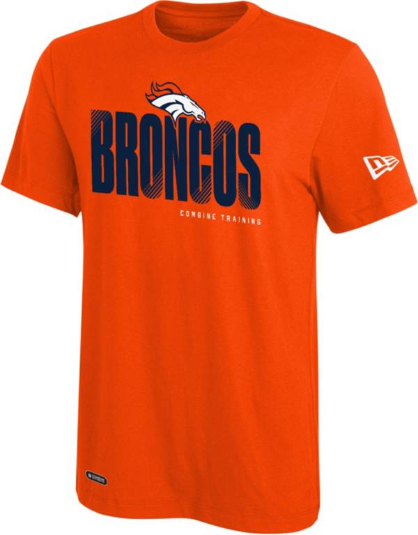 New Era Men's Denver Broncos Combine Hash Orange T-Shirt