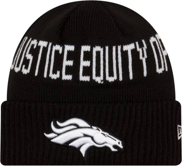 New Era Men's Denver Broncos Social Justice Black Knit