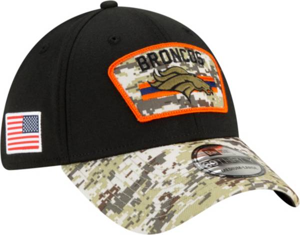 New Era Men's Denver Broncos Salute to Service 39Thirty Black Stretch Fit Hat