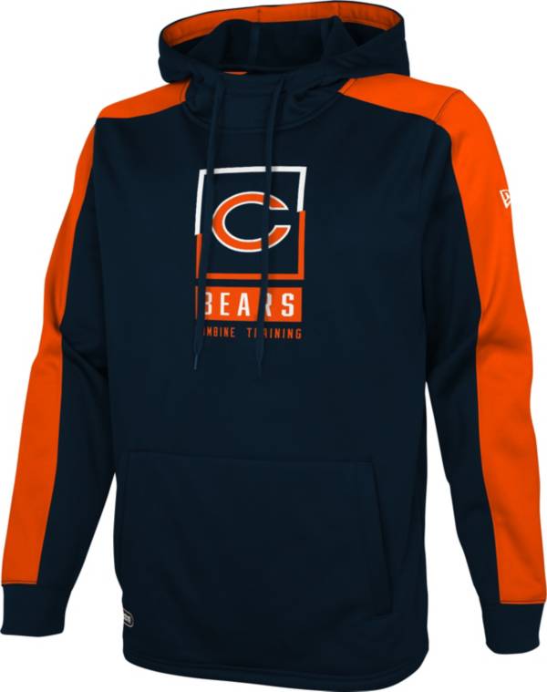 New Era Men's Chicago Bears Navy Combine Rise Pullover Hoodie