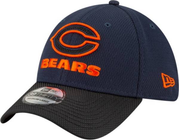 New Era Men's Chicago Bears Sideline 2021 Road 39Thirty Navy Stretch Fit Hat