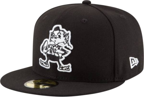 New Era Men's Cleveland Browns Basic Throwback 59Fifty Black Fitted Hat