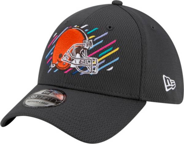 New Era Men's Cleveland Browns Crucial Catch 39Thirty Grey Stretch Fit Hat