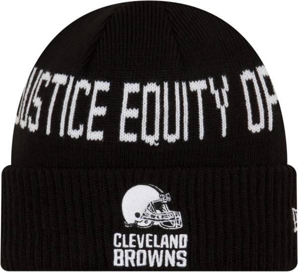 New Era Men's Cleveland Browns Social Justice Black Knit